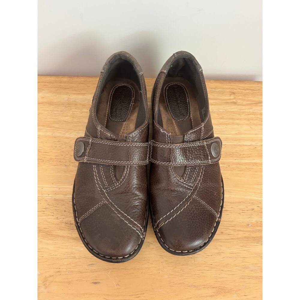 Earth Origins Evelyn Brown Leather Strap Loafers Women’s Size 8 - Picture 3 of 9